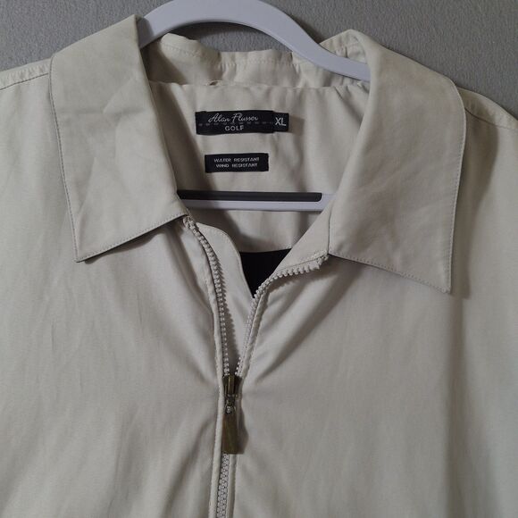 Alan Flusser Golf Jacket Mens XL White Full Zip Long Sleeve Pockets Course Club - Picture 3 of 9
